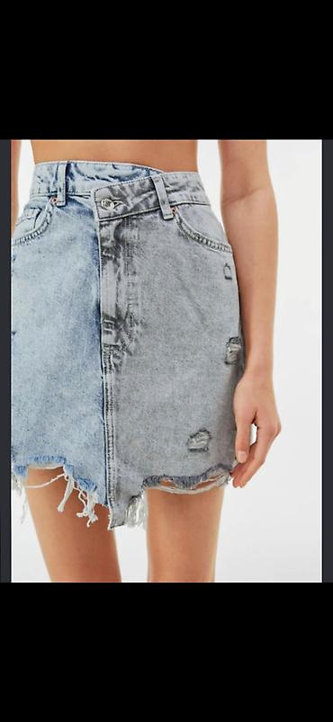 dəsti: Bershka iki rəngli cins dəst color-block və y2k üslubunda dəst, hər — 4