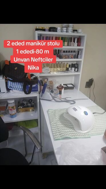 Kimya: 2 eded manikür stolu
1 ededi-80 m 
Unvan Neftciler
Nika