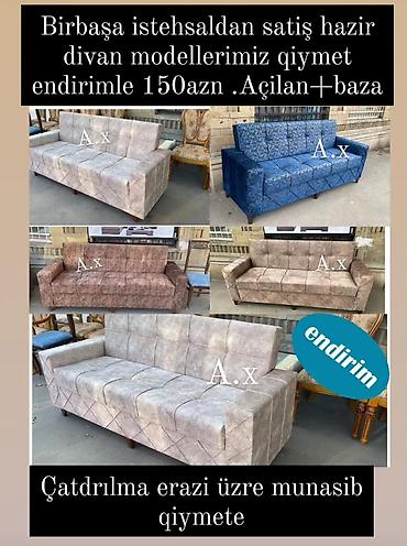 modern divanlar: Birbaşa istehsaldan hazır divan modelləri - Açılan mexanizm + baza — 1