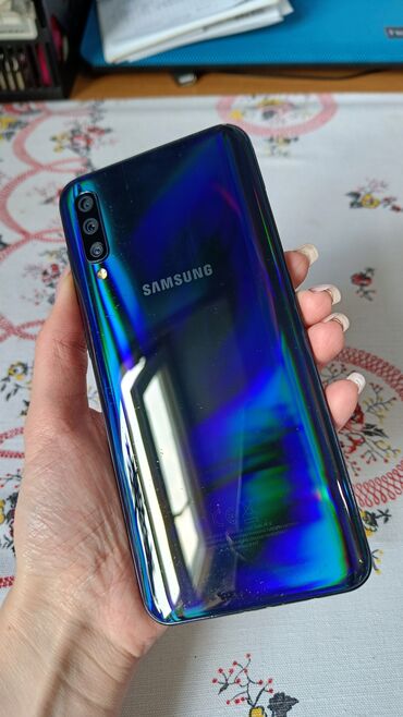 а50 в Кыргызстан | SAMSUNG: Samsung A50 | 128 ГБ цвет - Синий | Сенсорный, Отпечаток пальца, Две SIM карты