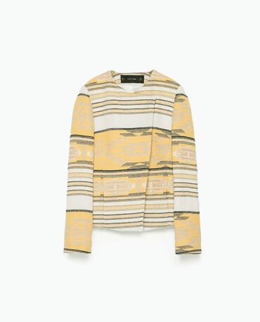 oversize jaket: Zara Woman jaket - Model: qolsuz yaxalı, düyməsiz/fermuarsız ön