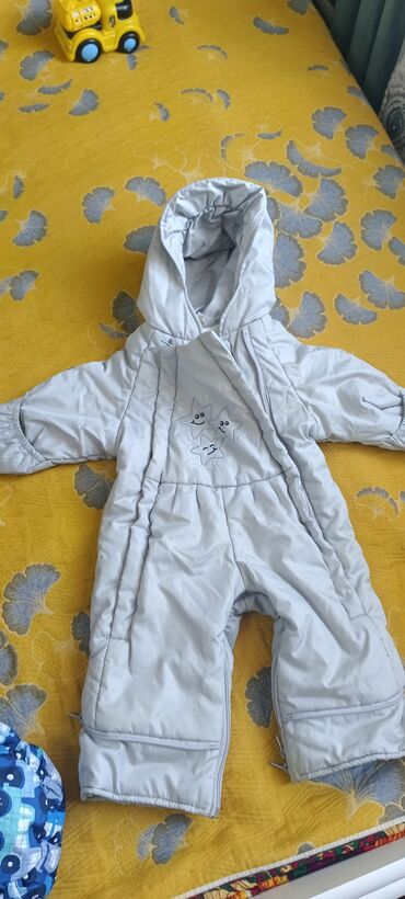 магазин индийской одежды в бишкеке: Детский зимний комбинезон с капюшоном, светло‑серый. - Тёплый