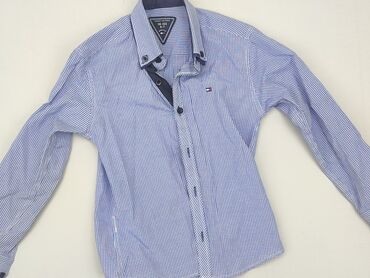 koszule do marynarki: Shirt 7 years, condition - Very good, pattern - Cell, color - Light blue