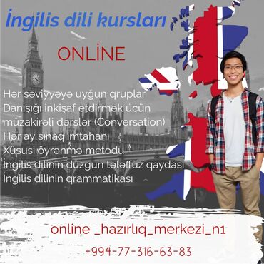 Digər kurslar: Xarici dil kursu, İngilis dili, Böyüklər üçün, Uşaqlar üçün, Danışıq klubu, Abituriyentlər üçün