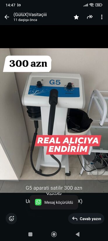 Konteynerlər: G5 aparati satilir 300 azn
Yenidir
Unvan 4mkr.7653(GülüX)