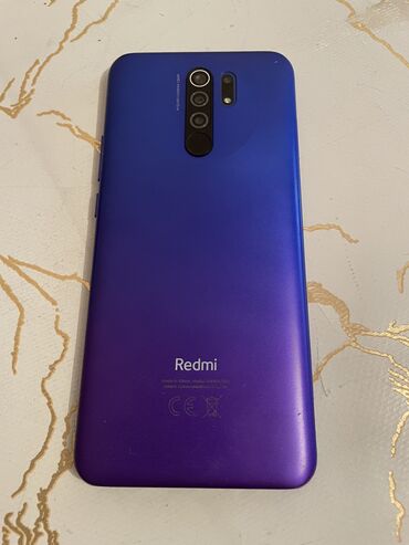 ми 9 телефон: Xiaomi, Redmi 9, Б/у, 32 ГБ, цвет - Синий, 2 SIM