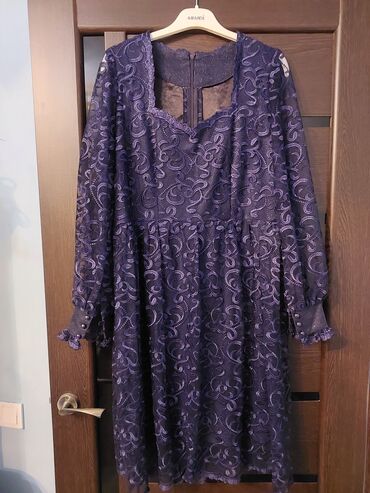 платье с платком: Вечернее платье, Длинная модель, 4XL (EU 48), 5XL (EU 50)