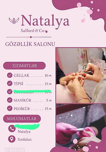 suni gul buketi: Natalya Salford & Co – Gözəllik Salonu (Xırdalan) Xidmətlər: - — 1