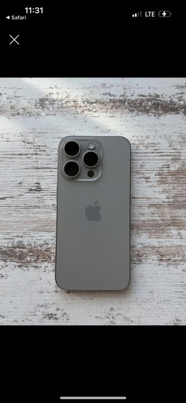 муляж iphone: IPhone 15 Pro, Колдонулган, 256 ГБ, Natural Titanium, Заряддоочу түзүлүш, Каптама, Куту, 88 %