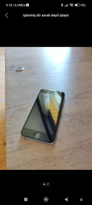 Apple iPhone: IPhone 6s, 16 GB, Gümüşü, Simsiz şarj