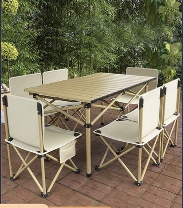 столы для пикника: Комплект садовой мебели, Металл