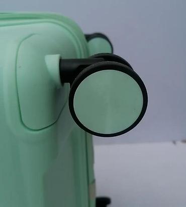 Putni koferi i torbe: Tvrdi kofer za putovanja – mint zelena boja - Materijal: tvrda ABS/PC — 1