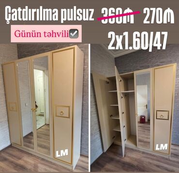 Mətbəx mebeli: Düz dolab, Dəhliz üçün, Ayaqqabı üçün, 4 qapılı