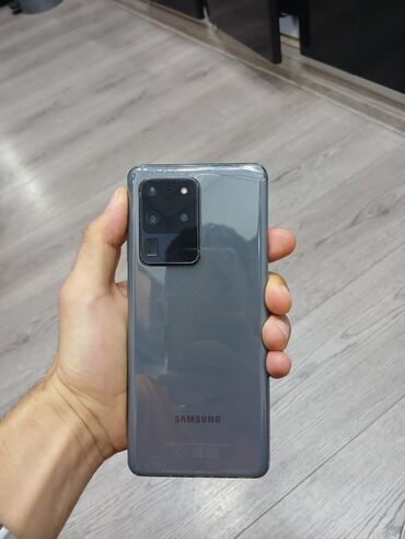 Samsung: Samsung Galaxy S20 Ultra, 128 GB, rəng - Gümüşü, Barmaq izi, Simsiz şarj, İki sim kartlı