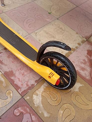 skuter aksesuarları: Uşaq skuterı – 2 təkərli, ayaqla idarə olunan model - Rəng: sarı — 3