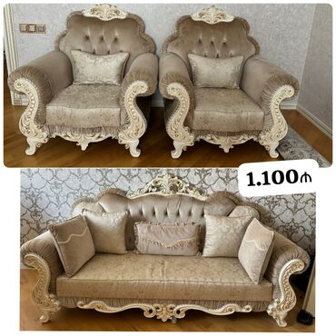Yataq otağı dəstləri: Divan, 2 kreslo