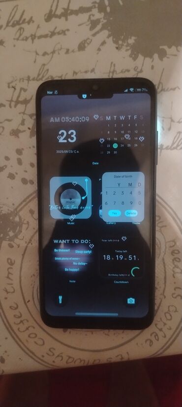 купить холодильник недорого с доставкой: Redmi Note 7, 32 GB, rəng - Göy, Barmaq izi