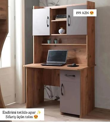 işlənmiş ofis stolu: Düz masa, Stulsuz, Polkalı, Siyirməli, Azərbaycan, Sadə laminat — 6