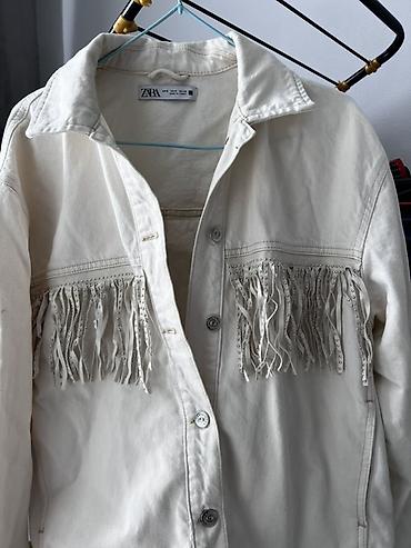 47 brand: Куртка Zara молочного/кремового оттенка в стиле western с декоративной — 1