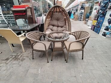 hesir stul: Balkon üçün, Yeni, Açılmayan, Dördbucaq masa, 2 stul