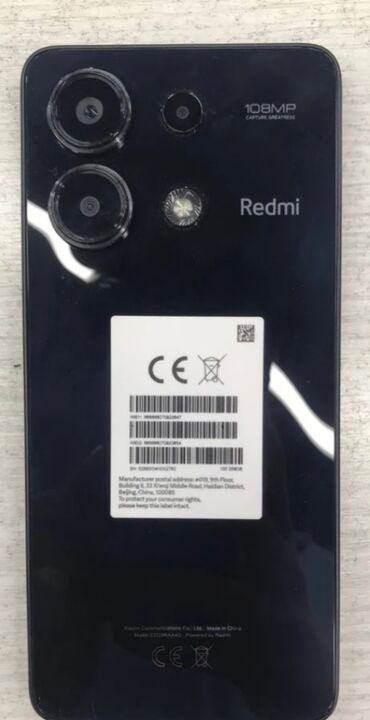 телефон поко цена: Redmi, Redmi Note 13, Колдонулган, 256 ГБ, түсү - Кара, 1 SIM, 2 SIM
