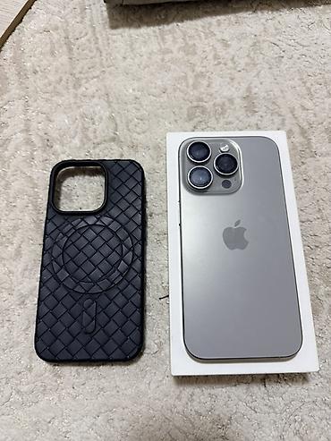IPhone 15 Pro, Б/у, 256 ГБ, Natural Titanium, Коробка, 88 % at lalafo.kg IPhone 15 Pro, Б/у, 256 ГБ, Natural Titanium, Коробка, 88 %