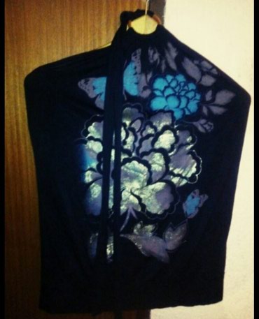 boho bluza: Zara, L (EU 40), Floral, color - Black