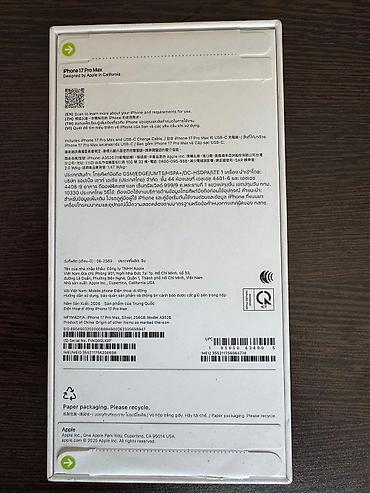 apple usb: IPhone 17 Pro Max, 256 GB, Gümüşü — 2