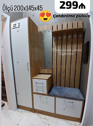 Dəhliz dolabları: Yeni, 1 qapı, Güzgülü, Açılan, Düz dolab — 1