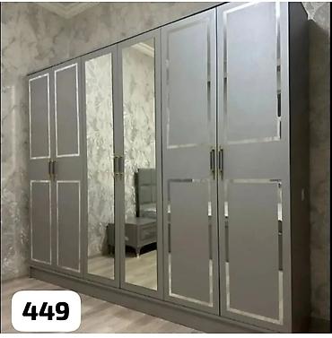 qapi ucun vinil: Yataq otağı üçün zövqlü və geniş qarderob şkafı. Model 6 qapılı — 1