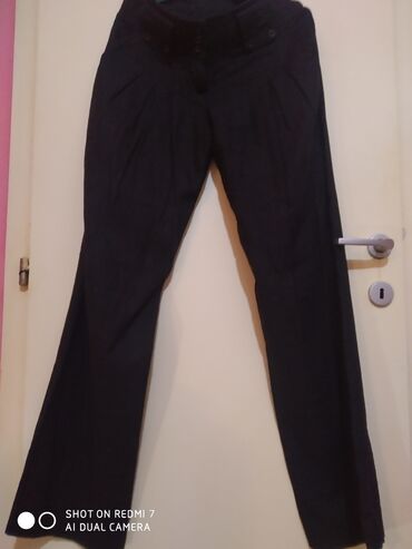 pantalone crne svecane m: M (EU 38), Normalan struk, Drugi kroj pantalona