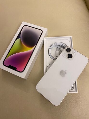 ipone şirvan: IPhone 14, 128 GB, Starlight, Zəmanət, Barmaq izi, Simsiz şarj