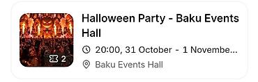 mabel matiz baki konserti: Halloween Party – Baku Events Hall • Tarix və saat: 20:00, 31 Oktyabr — 1