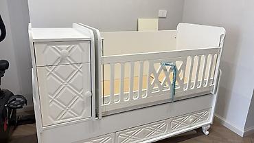 Колыбели: Uşaq beşiyi – “Ali bebe” transformasiya olunan model - Rəng: ağ - — 4