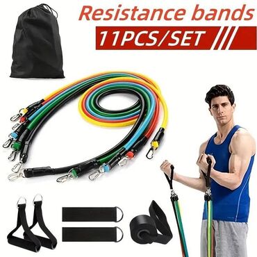 Jqutlar: Resistance Bands – 11 Parçalı Set 💪 🏋️‍♂️ İdman zalına getmədən evdə