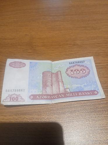 kohne pullar: Kolleksiya üçün köhnə Azərbaycan manatı – 100 manatlıq banknot — 2