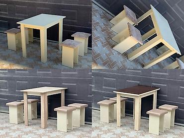 Masa və oturacaq dəstləri: Mətbəx üçün, Yeni, Açılmayan, Dördbucaq masa, 4 stul — 3