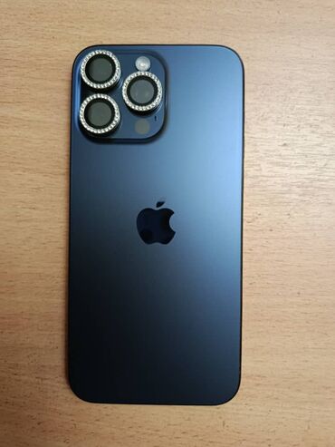 Apple iPhone: IPhone 15 Pro Max, Б/у, 256 ГБ, Blue Titanium, Зарядное устройство, Защитное стекло, Чехол, 100 %