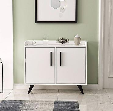 Комоды: Ağ rəngli, minimalist dizaynlı komod - Ölçülər: eni 90 sm, dərinliyi — 1