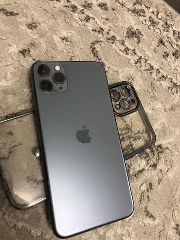 Apple iPhone: IPhone 11 Pro Max, Б/у, 256 ГБ, Matte Space Gray, Защитное стекло, Чехол