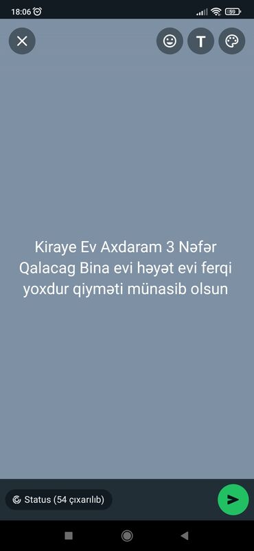 sumqayit kirayə ev: Kiraye Ev axdaram 3 nəfər qalmağa bina evi həyət evi olsun qiyməti