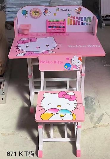 часики: Детский учебный комплект Hello Kitty: стол + стул - Тематика: Hello — 6