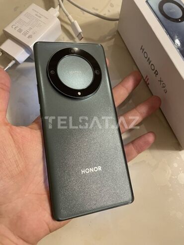 рабочий флай телефон: Honor X9a, rəng - Yaşıl, Barmaq izi, İki sim kartlı, Face ID