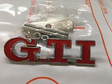 Maske hladnjaka: NATPIS ZNAK GTI NA VIJAK METALNI - CRVENI - PREDNJI | Viber — 3