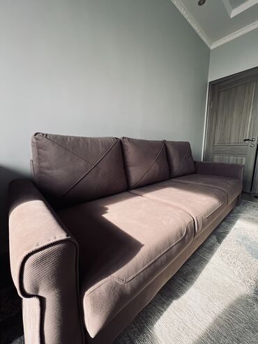 мебельный станки: Прямой диван, цвет - Коричневый, Новый