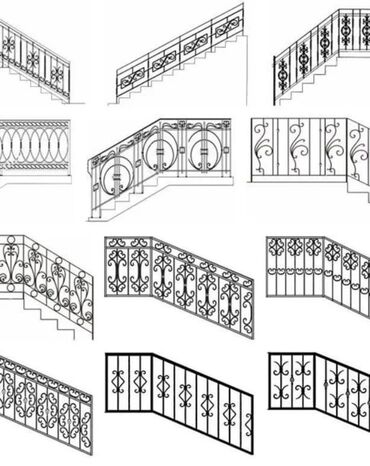 Pilləkən məhəccərləri: Metal en mmc olaraq istədiyiniz forma və ölçüde demir işlerinin — 4