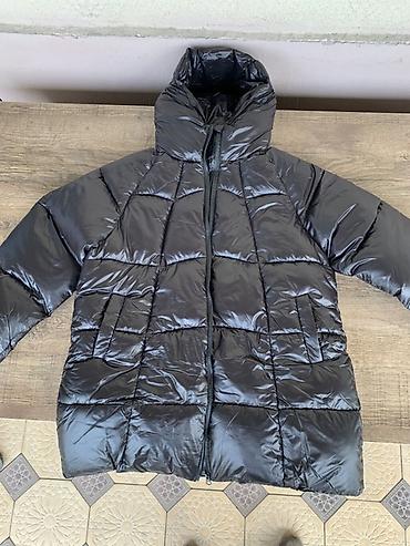 Пуховик, Короткая модель, Лакированный, XL