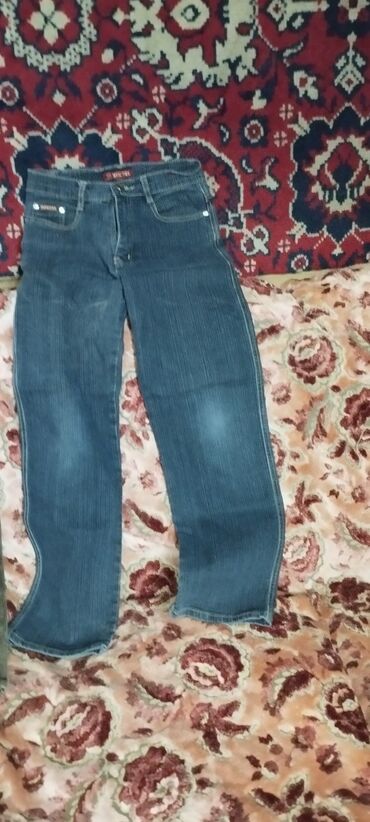 Джинсы: Набор мужских брюк и джинсов: 1) Классические брюки, светло‑серые - — 7