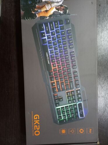 игровая клавиатура: Клавиатуры игровые металлические с подсветкой, Firecam GK20