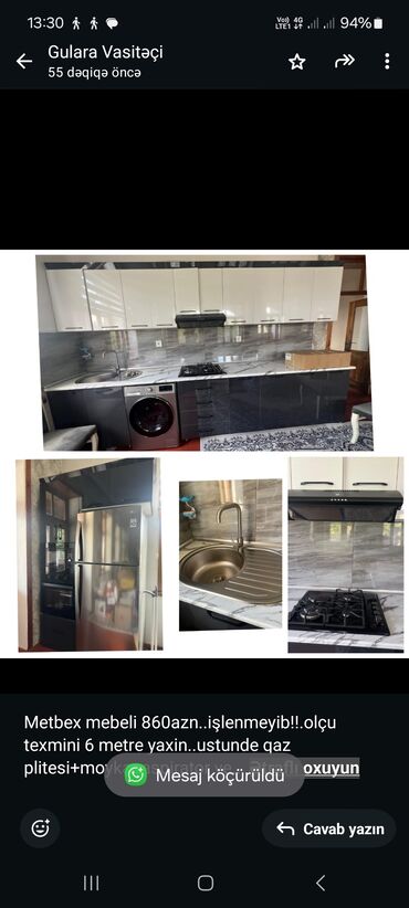 metbex zal birlikde: Metbex mebeli 860azn. işlenmeyib!!.olçu texmini 6 metre yaxin. ustunde